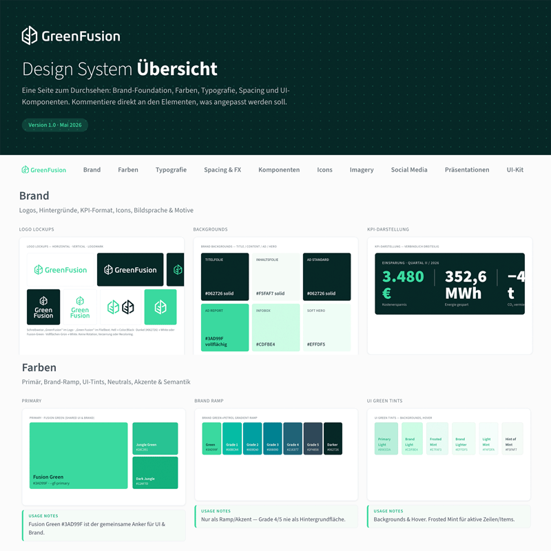 Green Fusion - Claude Design System